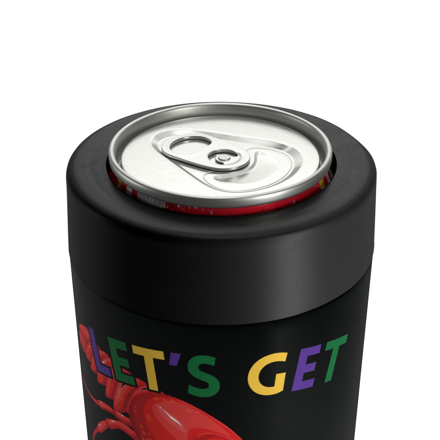 "Let's Get Cray" Mardi Gras Can Cooler