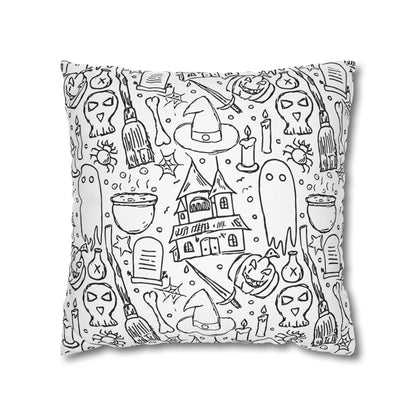 Sketchy Halloween - Halloween Pillow Cover