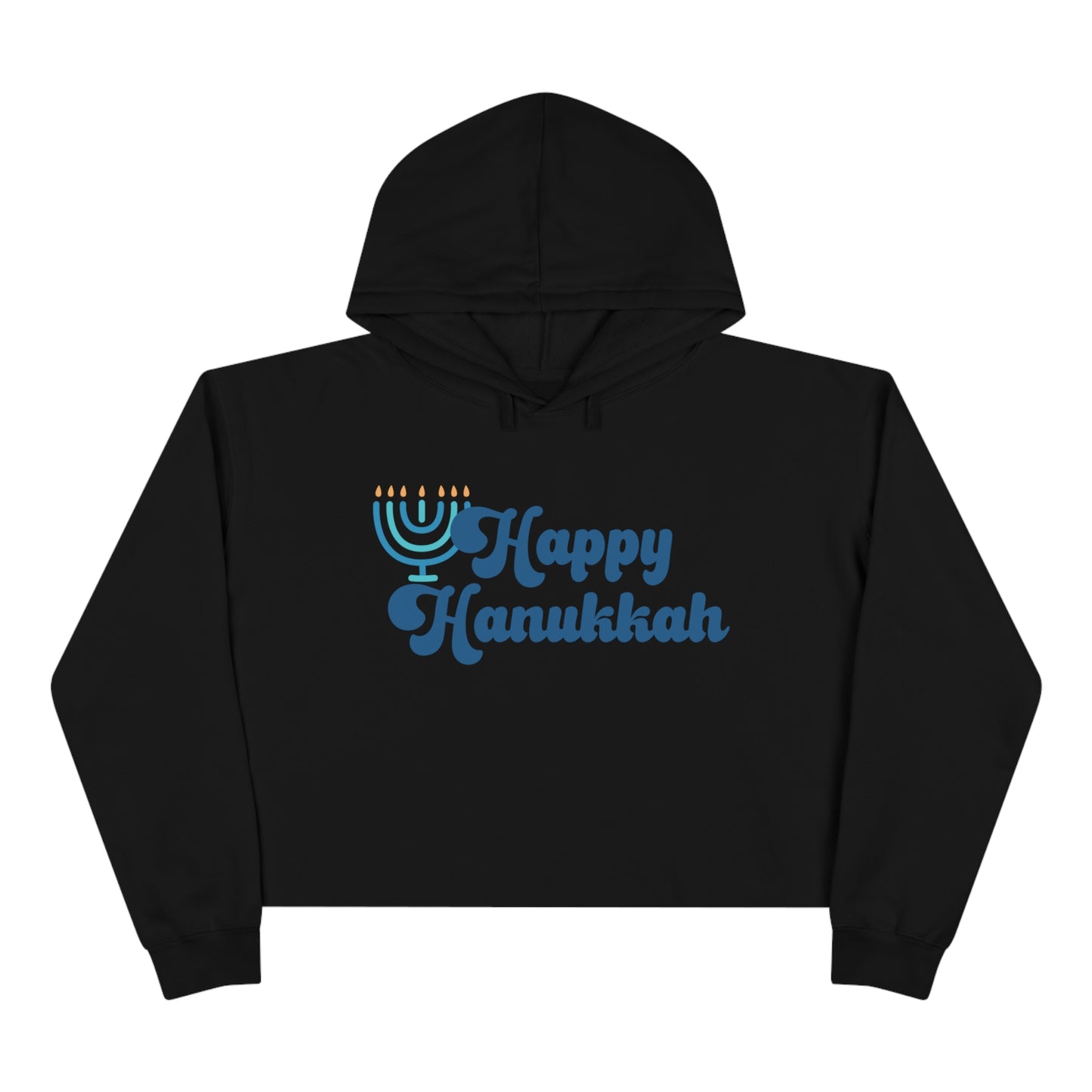 "Happy Hanukkah" Cropped Hoodie