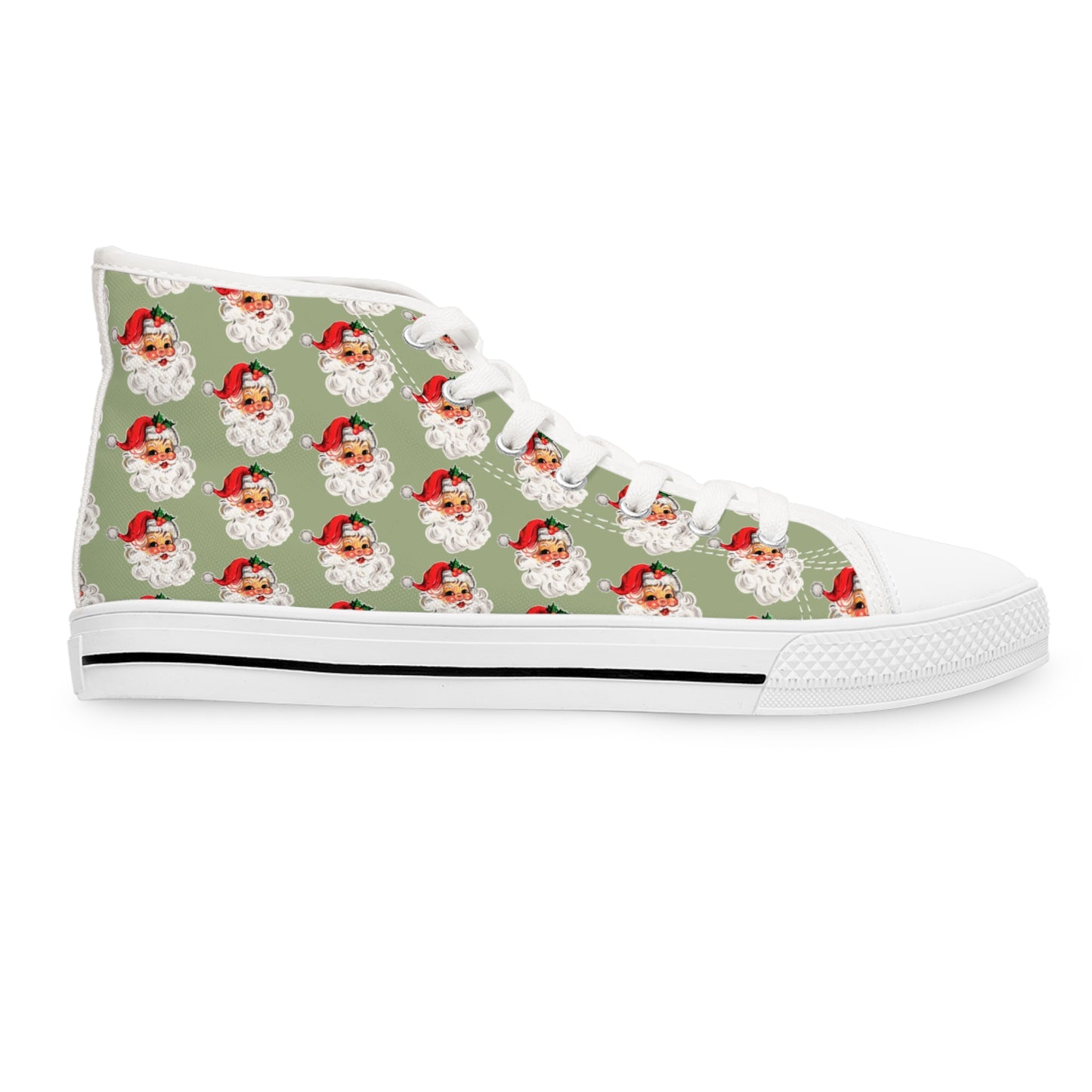 Vintage Santa - Women's High Top Christmas Sneakers