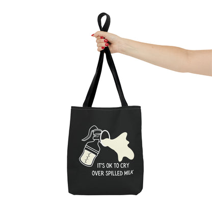 "It's OK to Cry Over Spilled Milk" Breastfeeding Tote Bag for Breast Pump