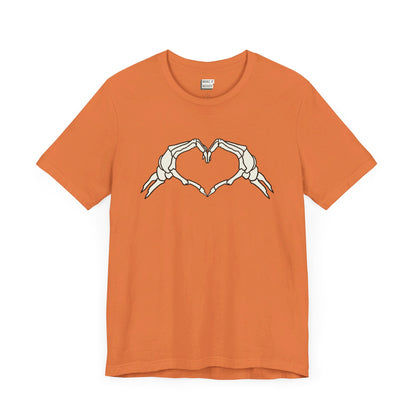 Skeleton Heart Hands Halloween Tee