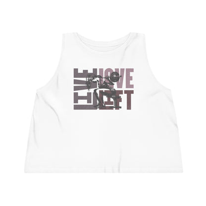 "Live Love Lift" - Women's Cropped Tank Top