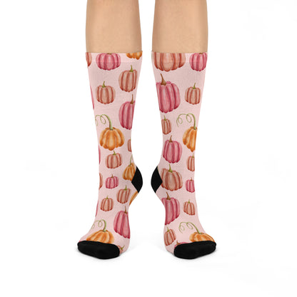 Pretty In Pumpkins - Premium Unisex Crew Socks