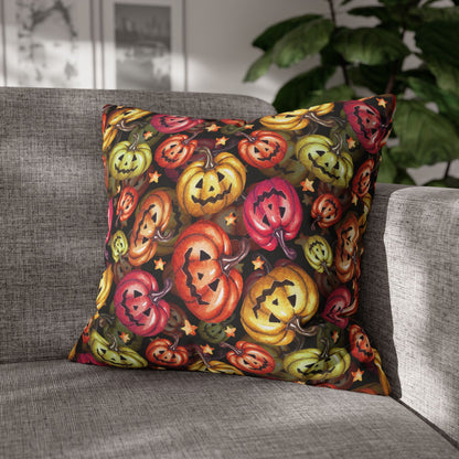 Happy Pumpkins - Halloween Pillow Cover