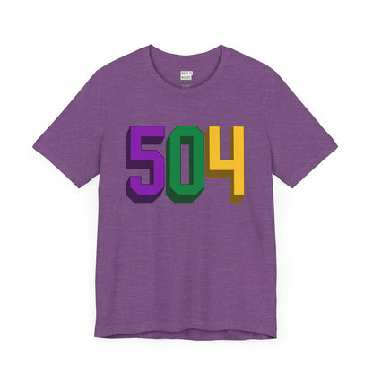 504 Area Code Mardi Gras Tee