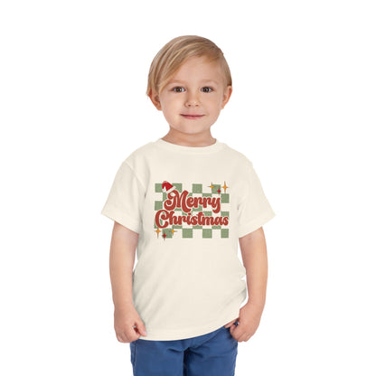 Vintage Style "Merry Christmas" - Toddler Christmas T-Shirt