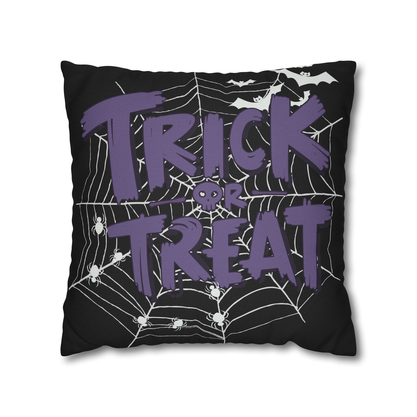 Trick-Or-Treat, Purple  - Halloween Pillow Cover