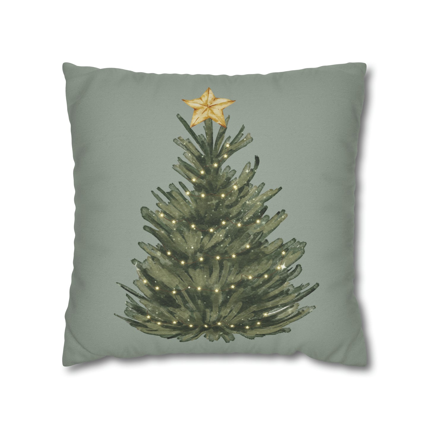 Fraser Fir Christmas Pillow Cover, Sage