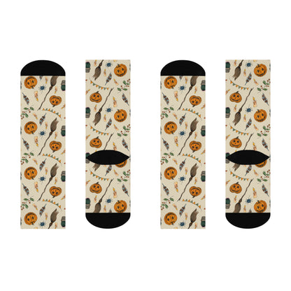 Jack-O-Lantern Jive - Premium Unisex Crew Socks