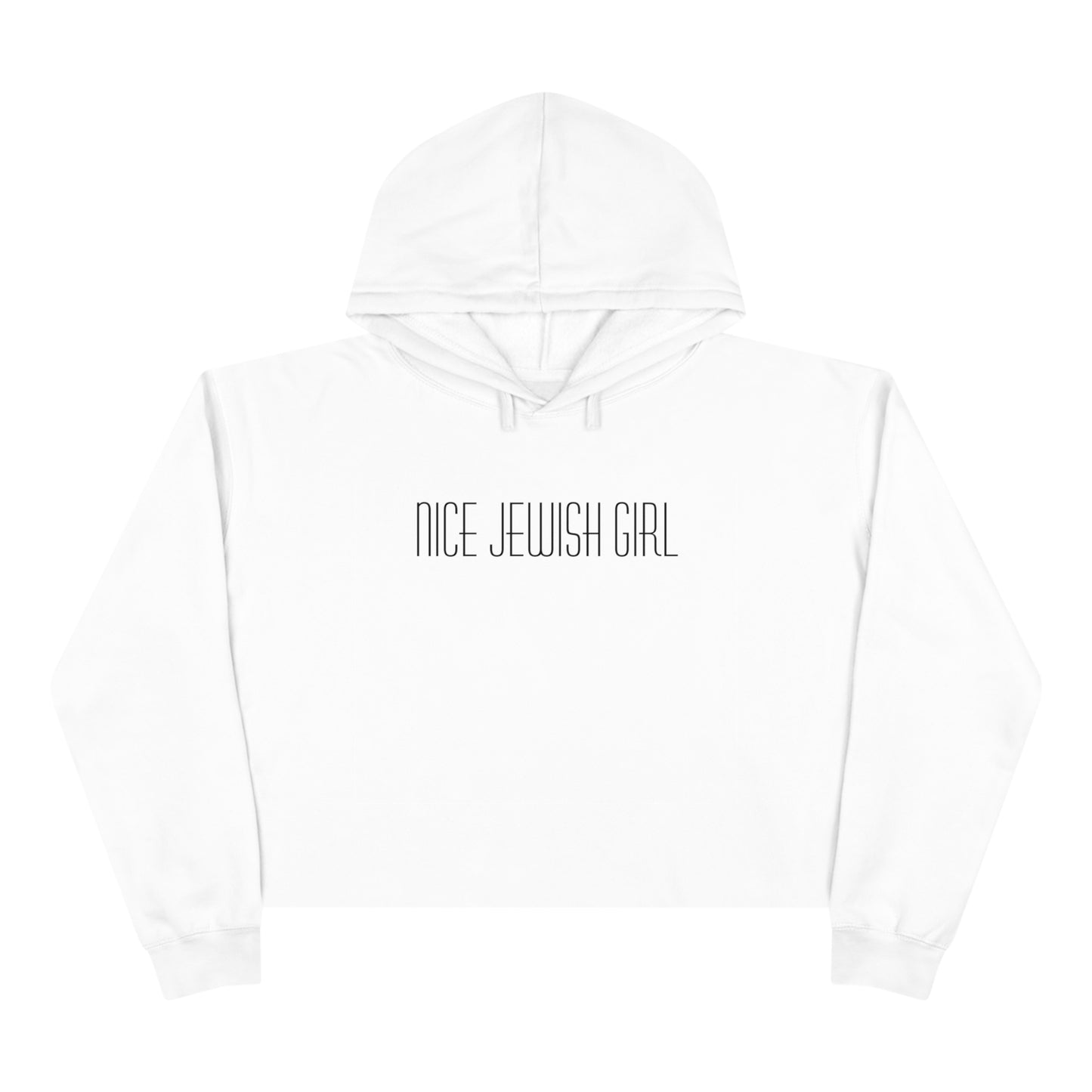 "Nice Jewish Girl" Cropped Hanukkah Hoodie