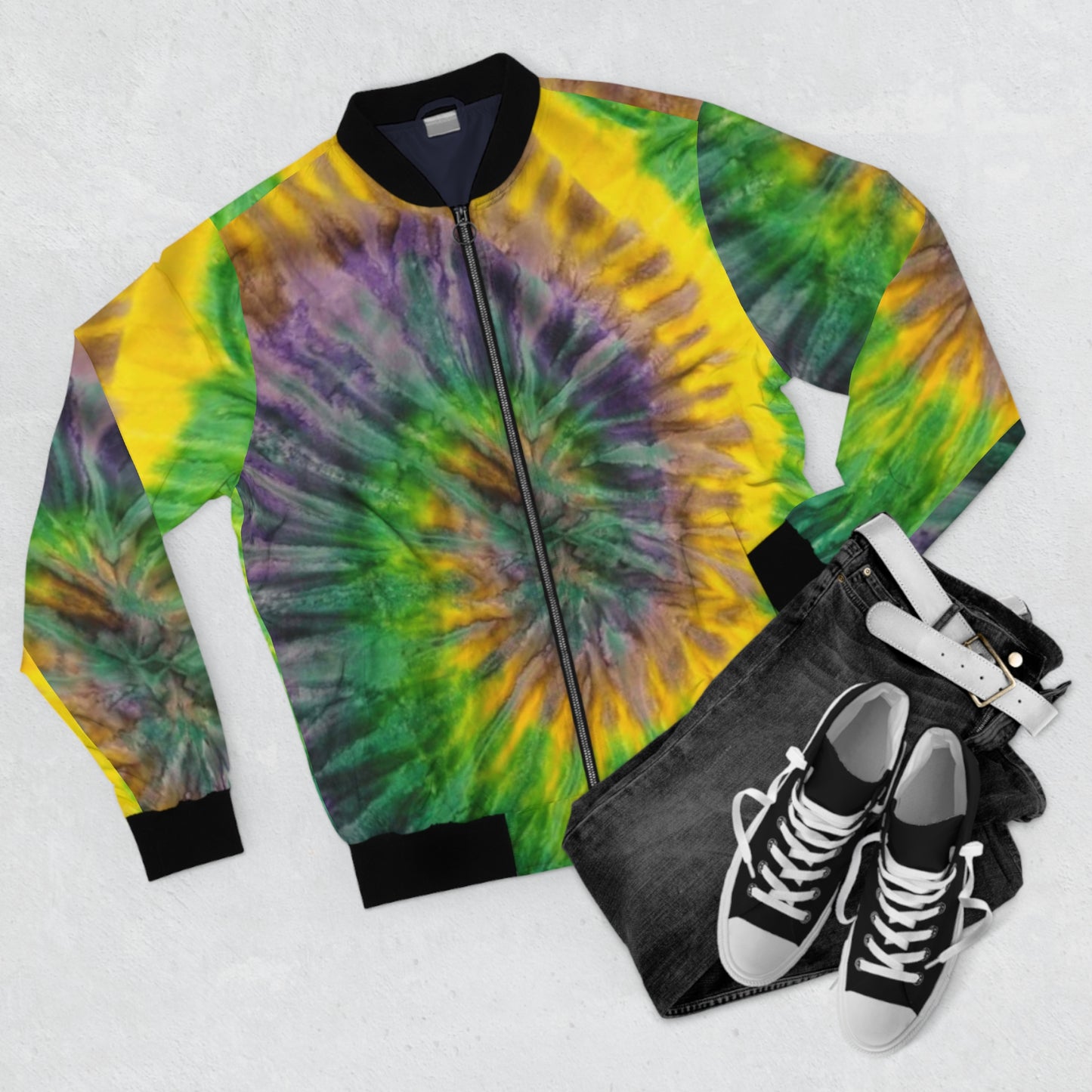 men's tie dye mardi gras jacket