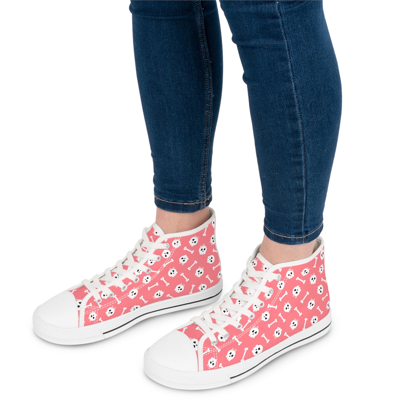 Sassy Skulls - Women's High Top Halloween Sneakers