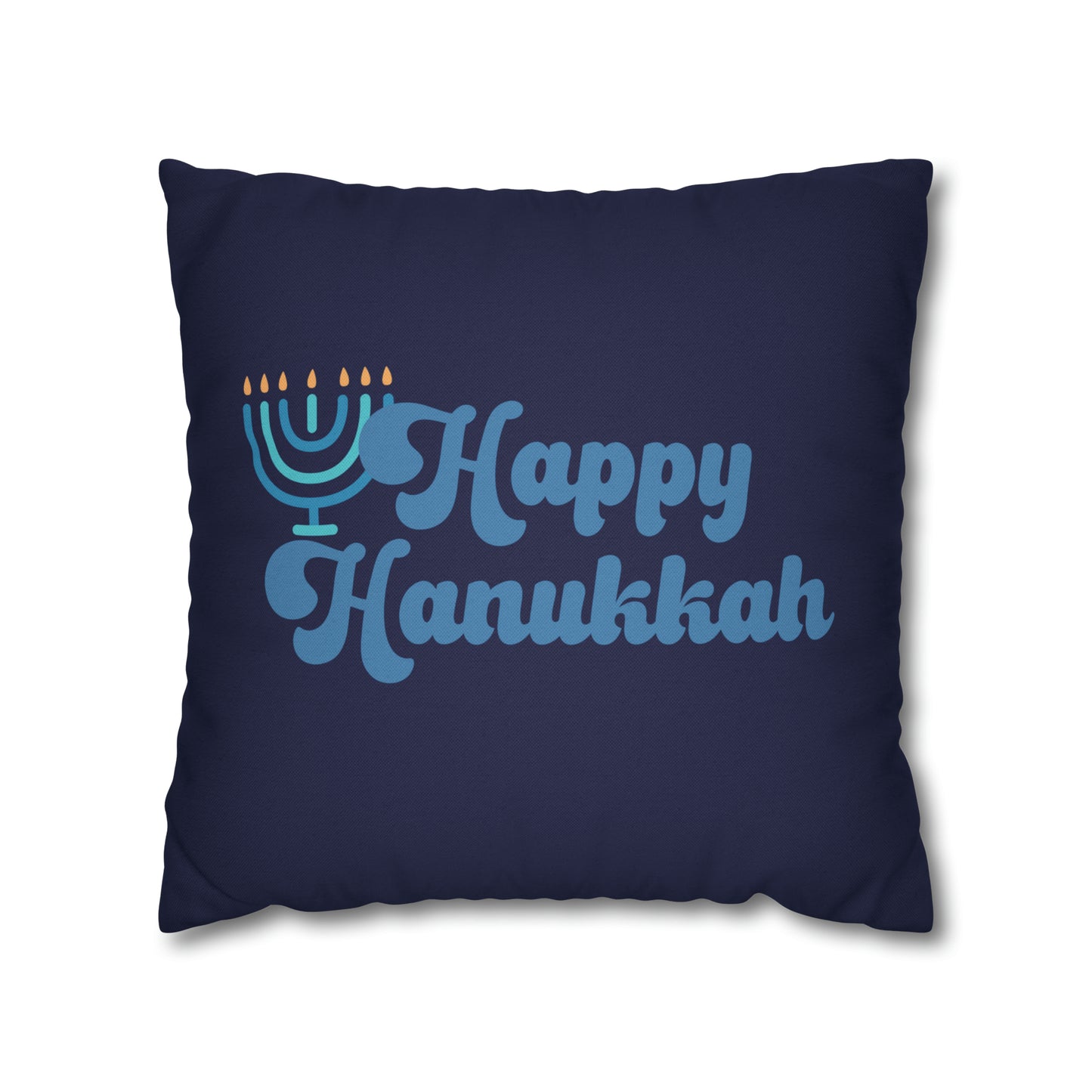 Retro "Happy Hanukkah" Hanukkah Pillow Cover