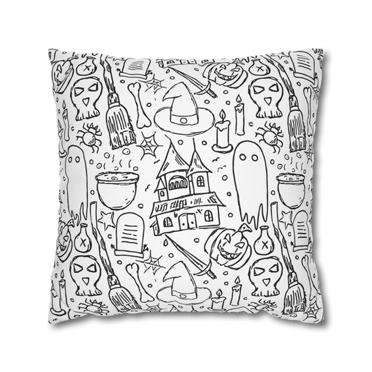 Sketchy Halloween - Halloween Pillow Cover