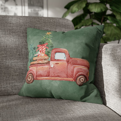 Red Truck Christmas Pillow Cover