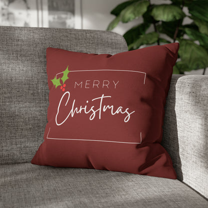 Copy of "Merry Christmas" Minimalist Christmas Pillow Cover, Red