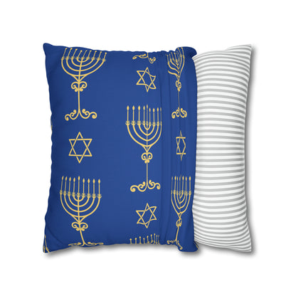 Menorah Pattern Hanukkah Pillow Cover