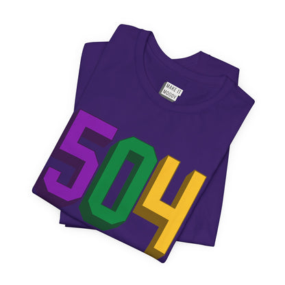 504 Area Code Mardi Gras Tee