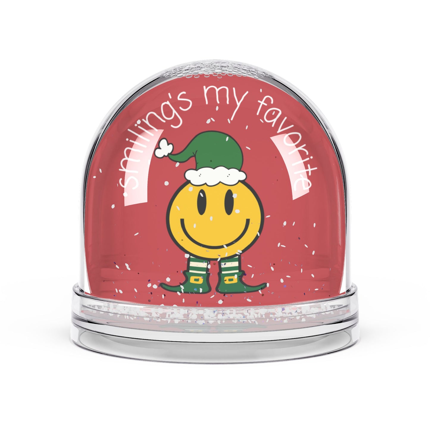 "Smiling's My Favorite" - Funny Christmas Snow Globe