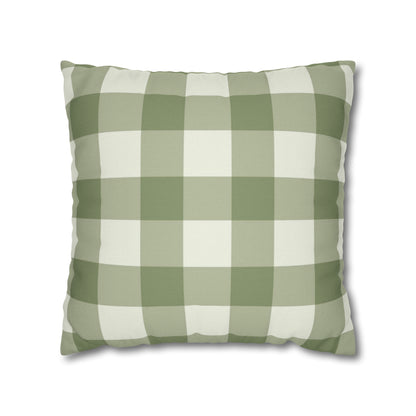 Sage Gingham Christmas Pillow Cover