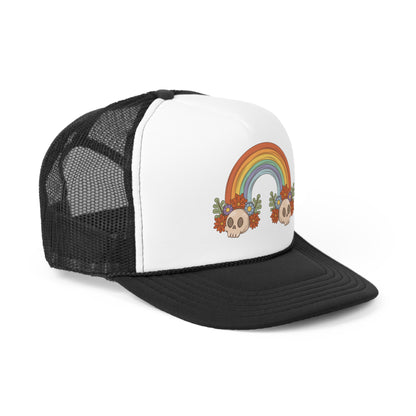 Skull Rainbow Halloween Trucker Hat