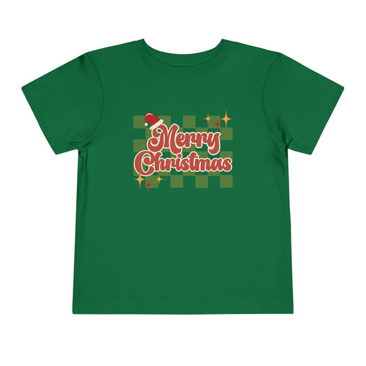 Vintage Style "Merry Christmas" - Toddler Christmas T-Shirt