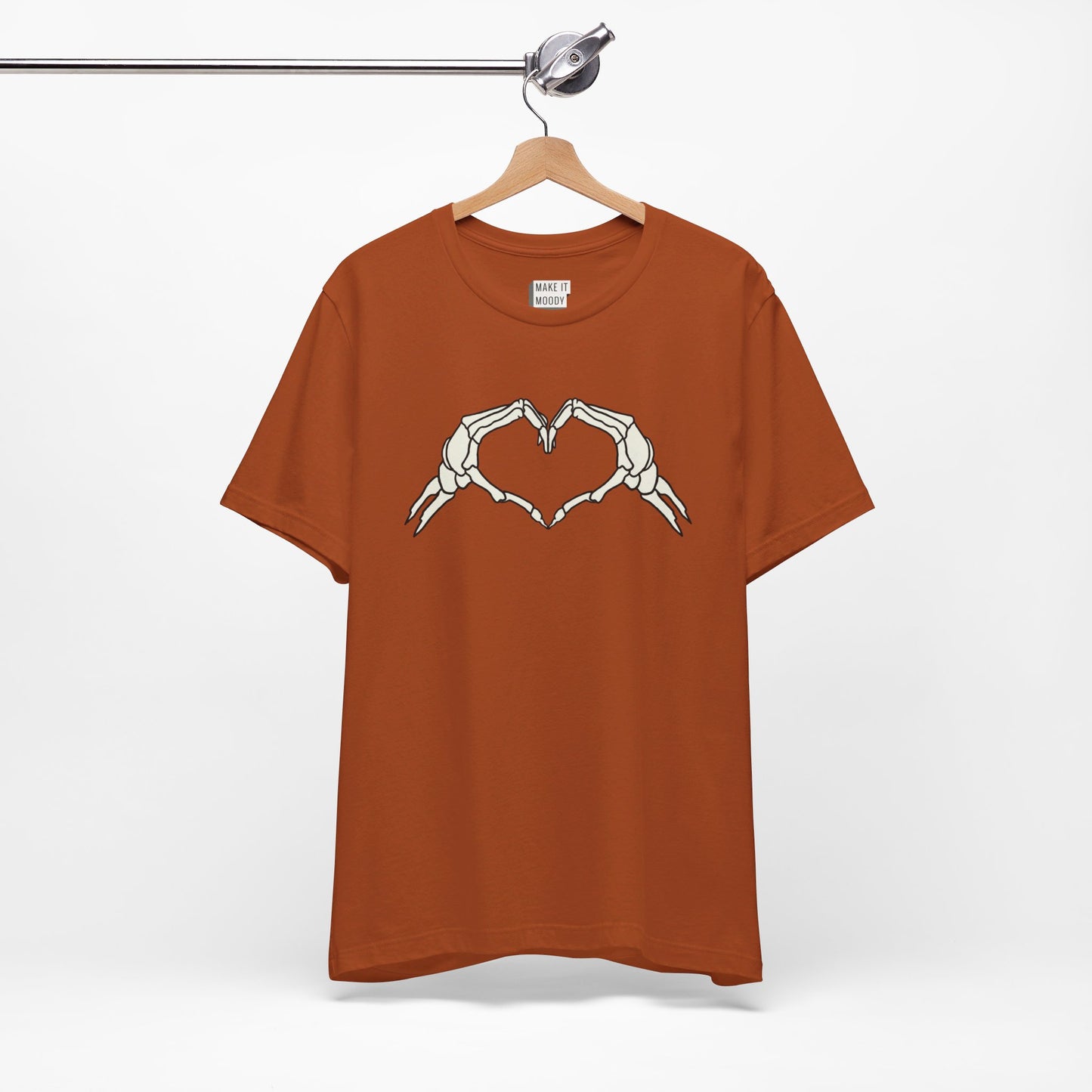 Skeleton Heart Hands Halloween Tee