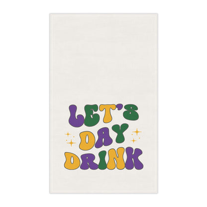 "Let's Day Drink" Mardi Gras Kitchen Towel