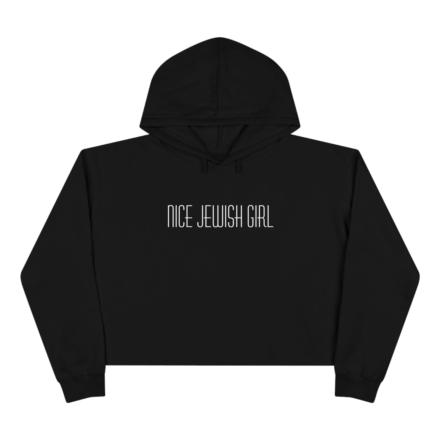 "Nice Jewish Girl" Cropped Hanukkah Hoodie