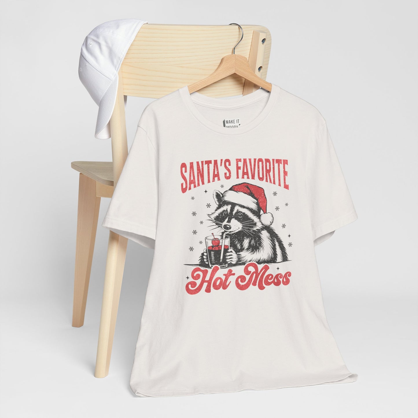 "Santa's Favorite Hot Mess" - Funny Christmas T-Shirt