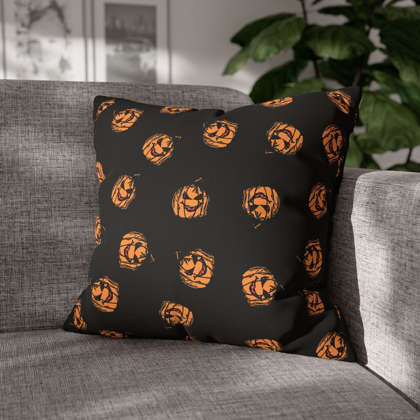 Sketchy Pumpkins - Halloween Pillow Cover