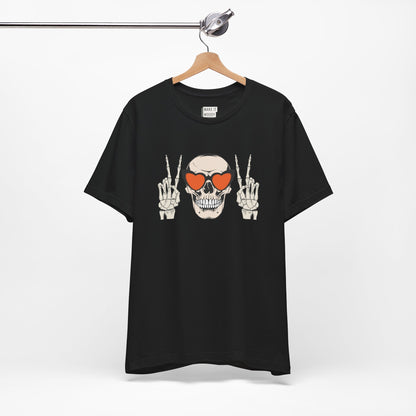 Peace Sign Skull Halloween Tee