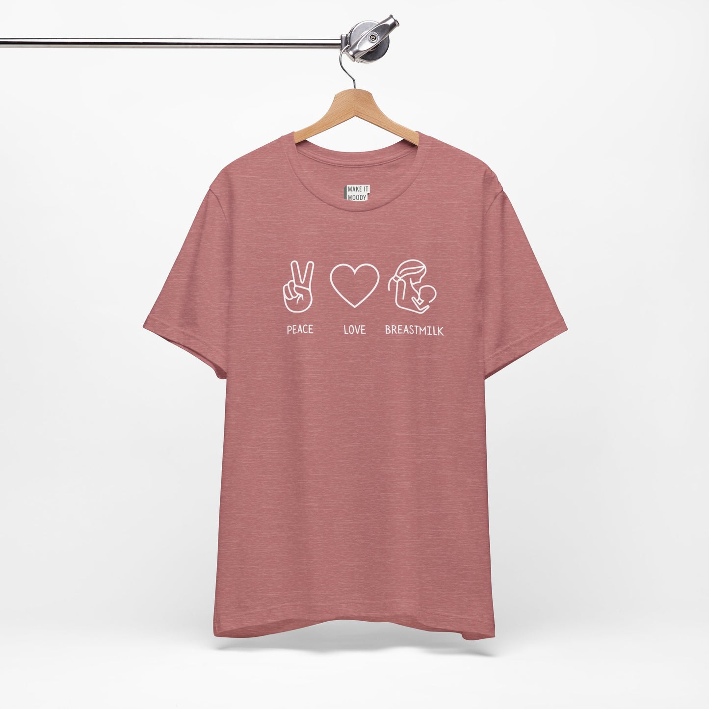 "Peace Love Breastmilk" Breastfeeding T-Shirt