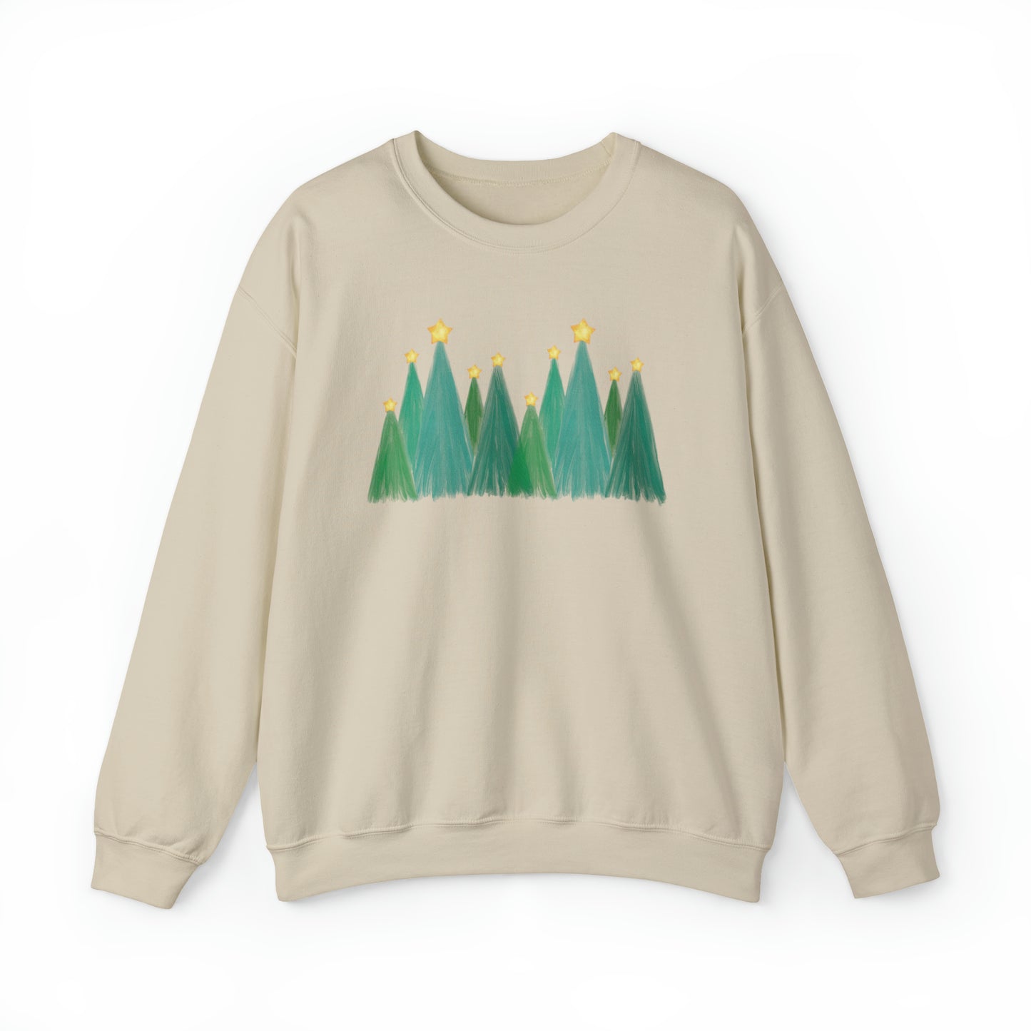 Green Christmas Trees Christmas Crewneck Sweatshirt