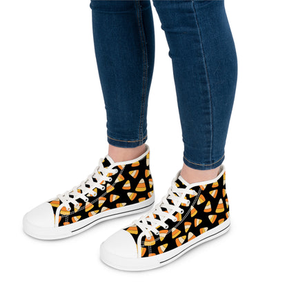 Candy Corn - Women's High Top Halloween Sneakers