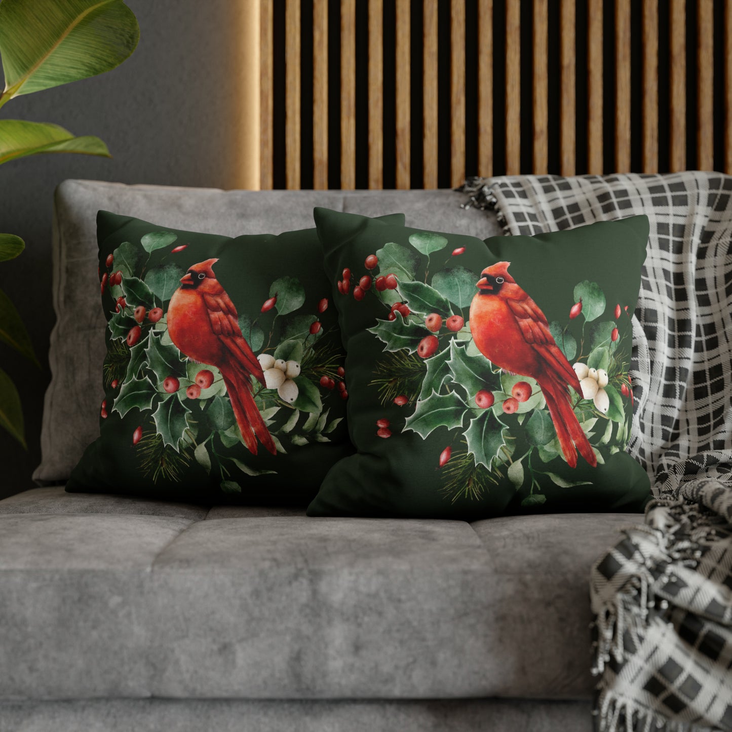 Cardinal Christmas Pillow Cover