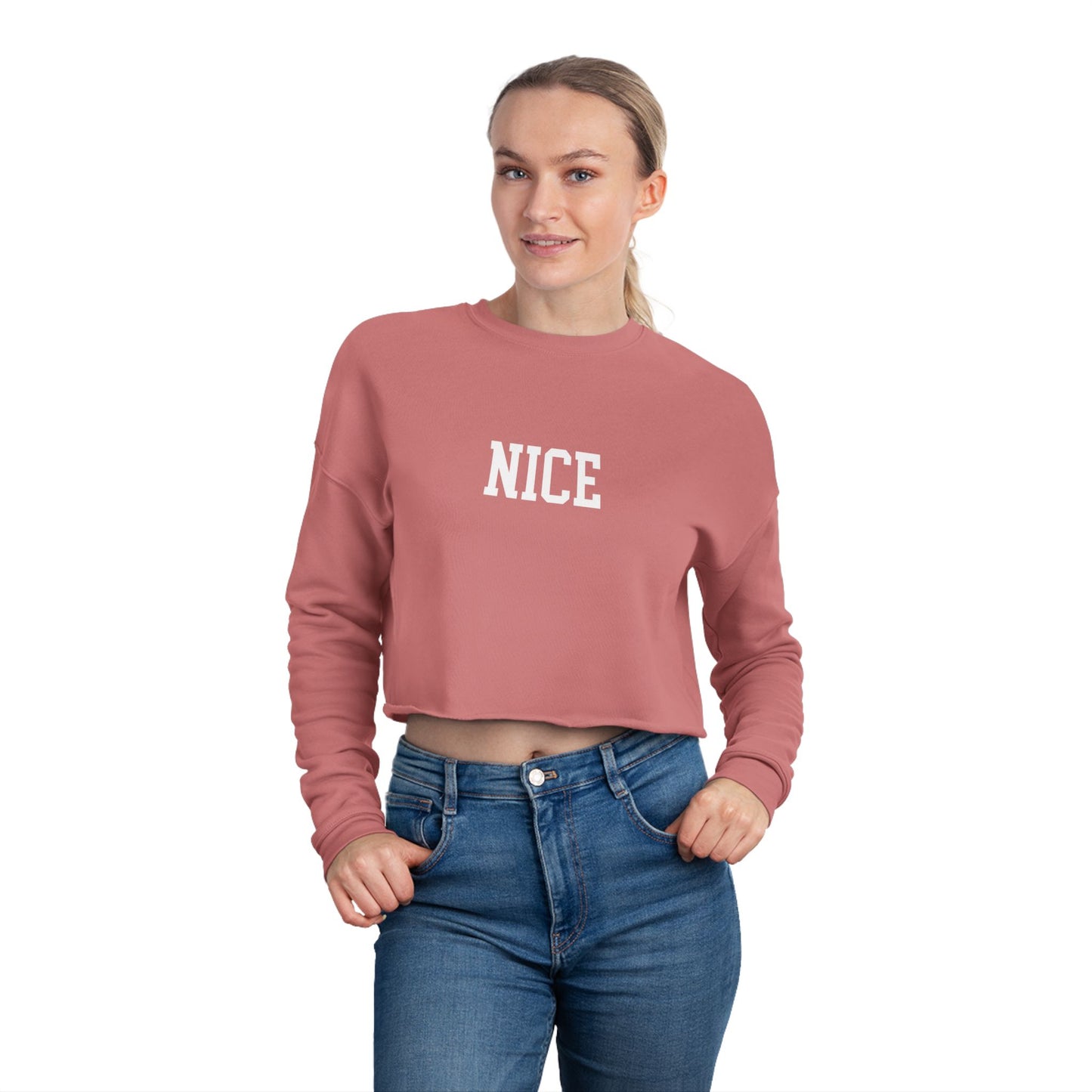 Naughty/Nice - Women's Cropped Christmas Sweatshirt