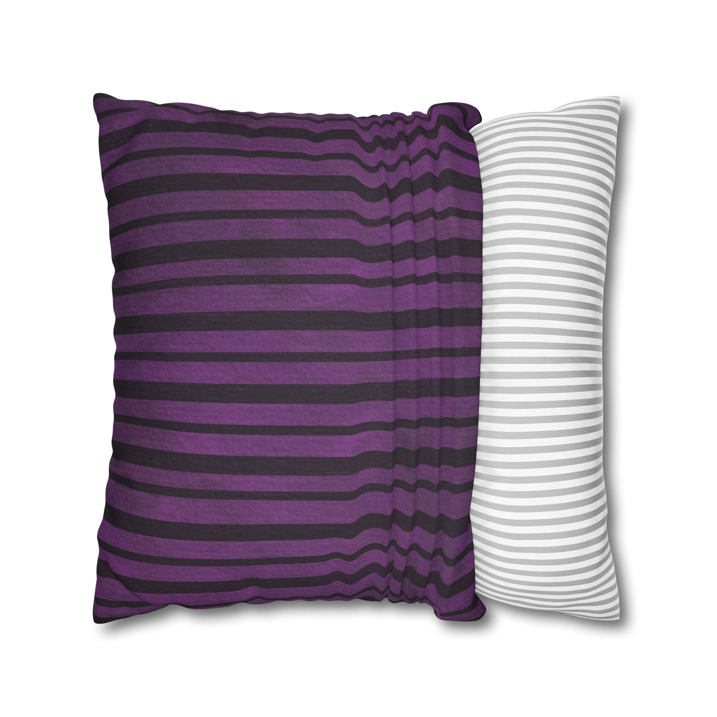 Purple & Black Stripe - Halloween Pillow Cover