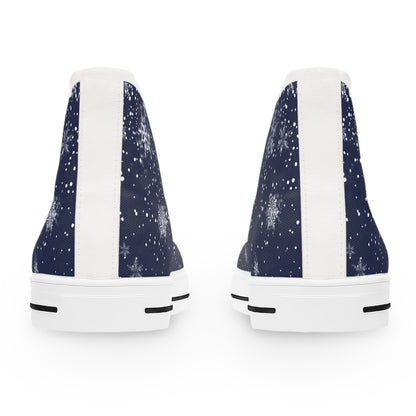 Snowfall - Women's High Top Christmas Sneakers