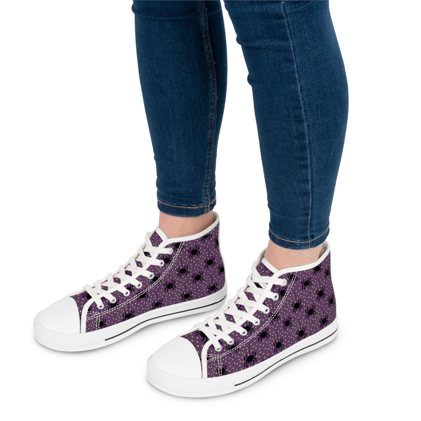 Arachnid Enchantment - Women's High Top Halloween Sneakers