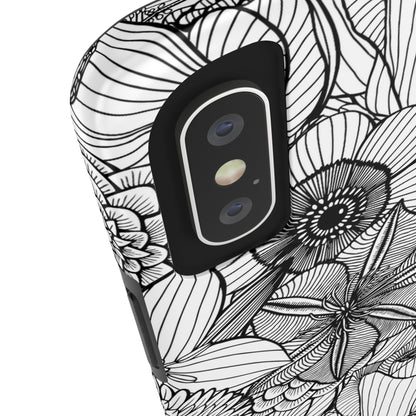 Black & White Floral Phone Case