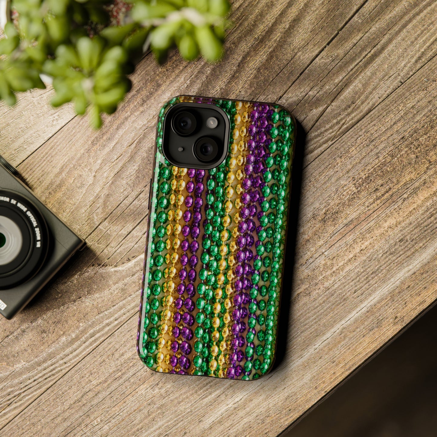 Mardi Gras Bead Print MagSafe Tough Case for iPhone