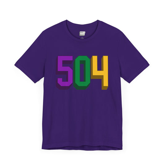 504 Area Code Mardi Gras Tee