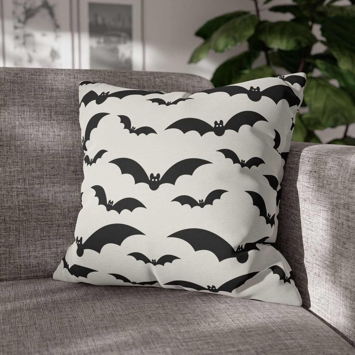 Bat Silhouettes - Halloween Pillow Cover