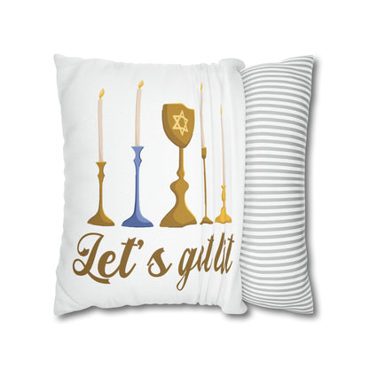 "Let's Get Lit" Hanukkah Pillow Cover