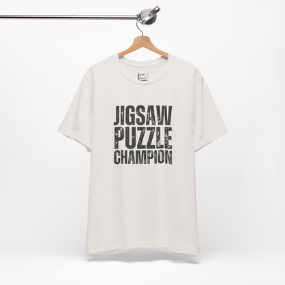 "Jigsaw Puzzle Champion" Funny T-Shirt