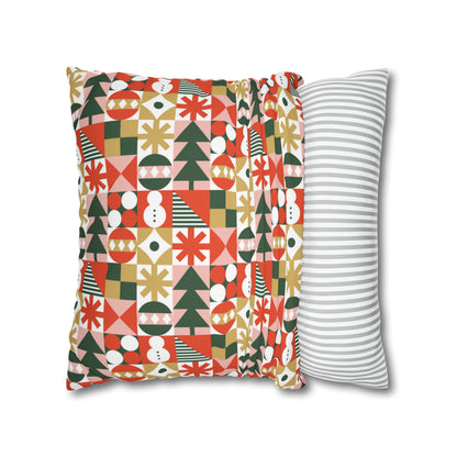 70's Style Christmas Pillow Cover