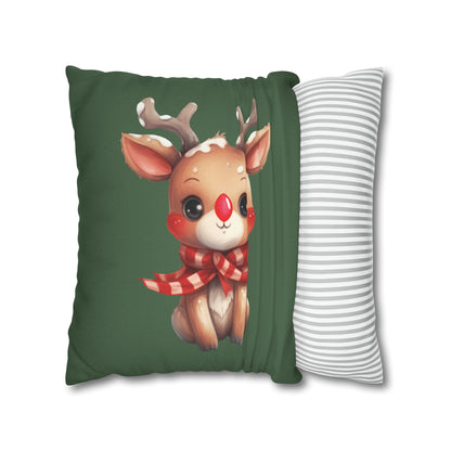 Baby Rudolph Christmas Pillow Cover