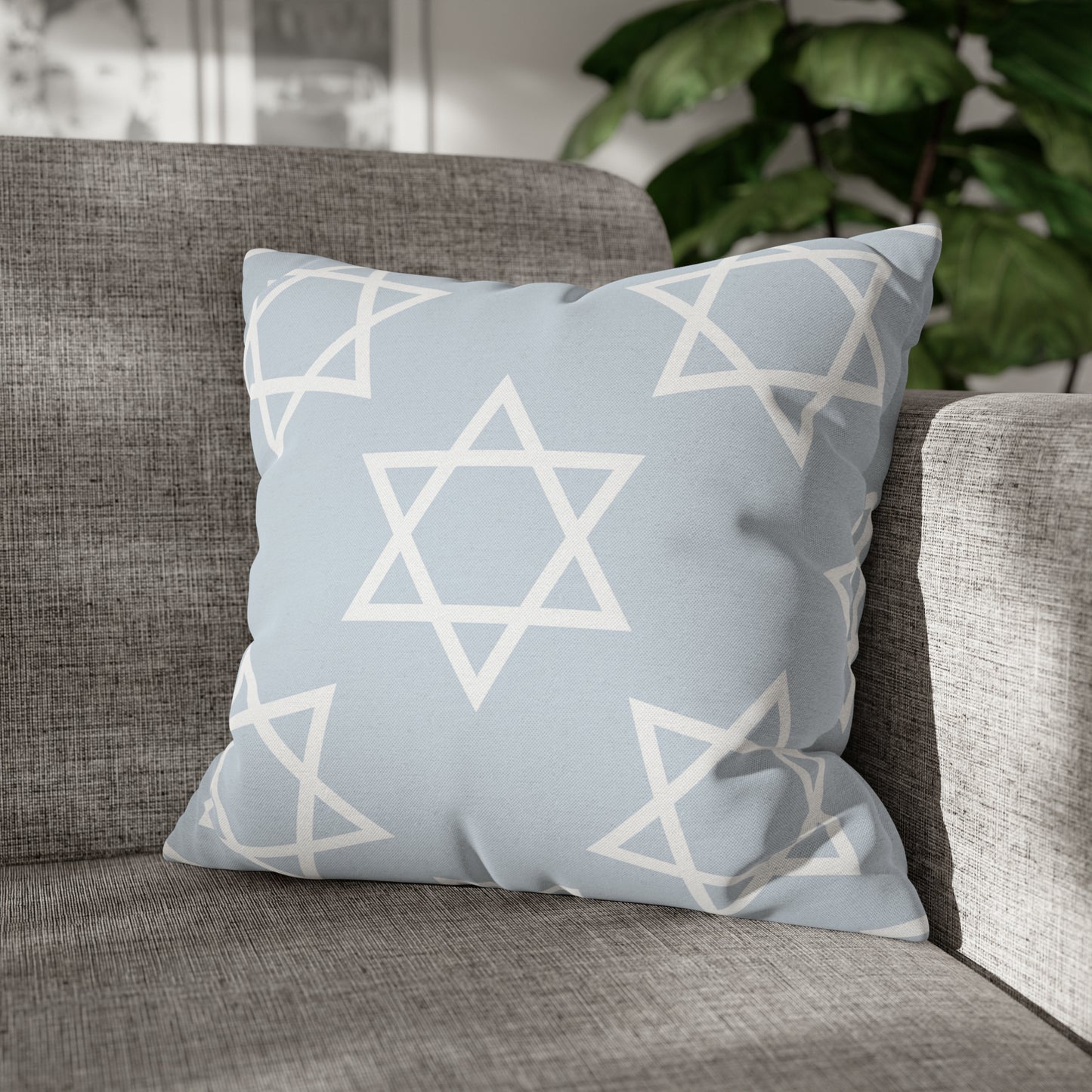 Stars of David Hanukkah Pillow Cover